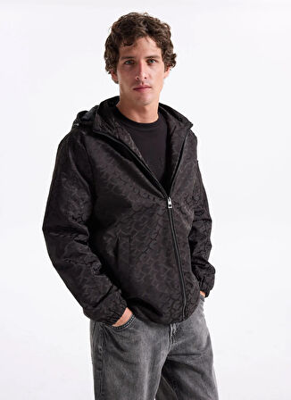 Guess Standart Bej Erkek Ceket M5YL14WHEW2-FJ5M Monogram Erkek Rüz