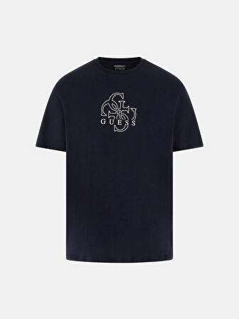 Guess Quattro Erkek Lacivert Regular Fit T-Shirt M5BI76I3Z14-G7V2