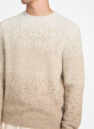 Guess Bisiklet Yaka Standart Çizgili Kahve Erkek Kazak M5BR39Z0932-F1AD Trey Erkek Yün Kar