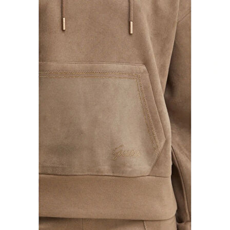 Guess Eco Kadın Krem Scuba Sweatshirt W4BQ09KAUJ2-A115