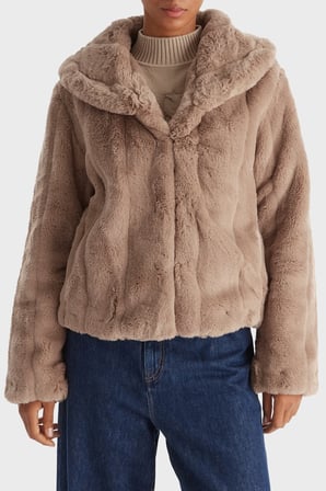 Guess New Shophy Regular Fit Şal Yaka Cepli Suni Kürk Mont W0BL0NWDCH0 Kadın MONT W0BL0N WDCH0 A106 PUDRA