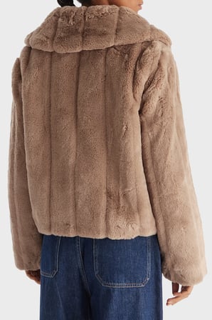 Guess New Shophy Regular Fit Şal Yaka Cepli Suni Kürk Mont W0BL0NWDCH0 Kadın MONT W0BL0N WDCH0 A106 PUDRA