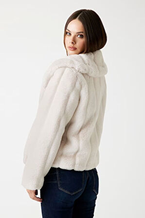 Kadın New Sophy Yapay Kürk - Bej | S