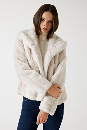 Kadın New Sophy Yapay Kürk - Bej | S