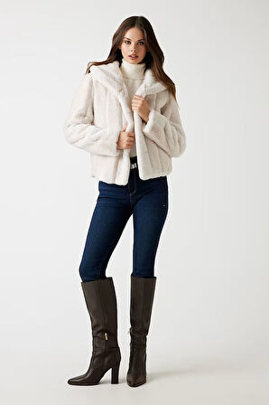 Kadın New Sophy Yapay Kürk - Bej | M