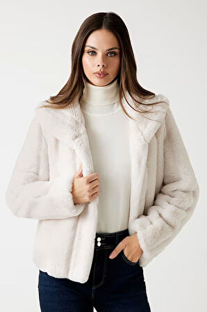 Kadın New Sophy Yapay Kürk - Bej | L