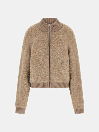 Guess Keiko Kadın Kahverengi Yün Karışımlı Triko Hırka W5BR56Z0702-F1AX