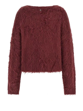 Guess Tomiko Kadın Kırmızı Yün Karışımlı Triko Hırka W5BR91Z3JI2-G596