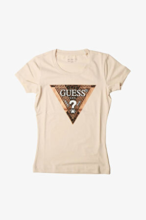 Kadın Leo Slim Fit T-Shirt - Krem | L