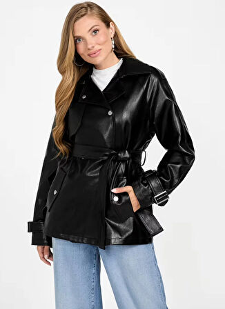 Guess Siyah Kadın Trençkot Marika Kadın Trençkot