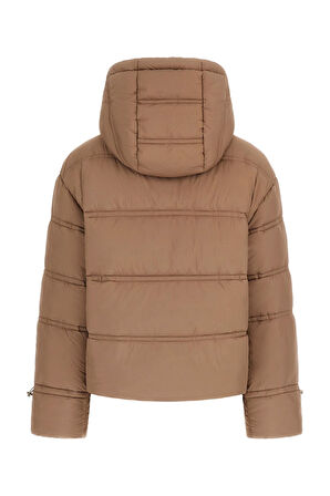 Kadın New Daisy Kapüşonlu Şişme Mont - Bej  | S