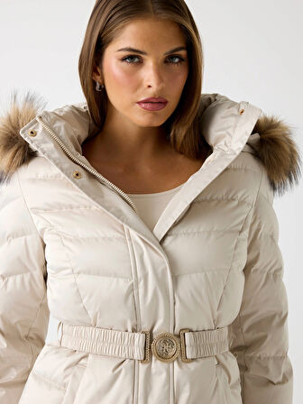 Guess Marina Kadın Krem Ceket W5BL31W2802-A115