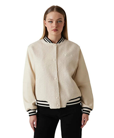 Guess Danielle Kadın Bej Bomber Ceket W5BL27W2392-G9L9