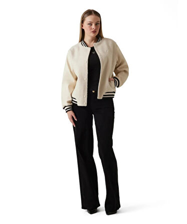 Guess Danielle Kadın Bej Bomber Ceket W5BL27W2392-G9L9