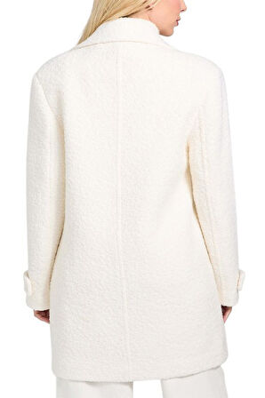 Kadın Leona Yün Karışımlı Kaban - Beyaz | S