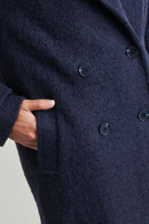 Guess Leona Kadın Mavi Yün Karışımlı Kaban W5BL22W5442-G77G