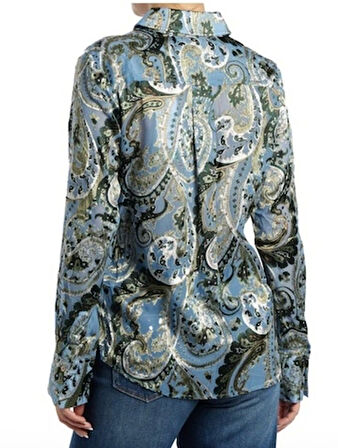 Guess Clarisse Kadın Çok Renkli Relaxed Fit Gömlek W5BH78W2770-PB0P