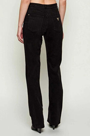 Guess Euphoria Kadın Siyah Modal Karışımlı Regular Fit Pantolon W5BA33WFQYB-JBLK