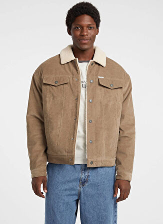 Guess Jeans Standart Kahve Erkek Ceket M5BL1FW2061-CPRC Guess Jeans Erkek