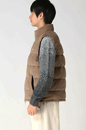 Erkek Regular Fit Yelek - Kahverengi | M