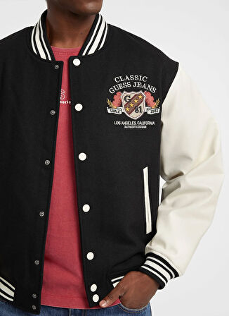 Guess Jeans Standart Siyah Erkek Ceket M5BL1EWEI02-JBLK Guess Jeans Erkek