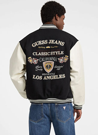 Guess Jeans Standart Siyah Erkek Ceket M5BL1EWEI02-JBLK Guess Jeans Erkek