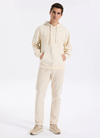 Guess Kapüşon Yaka Ekru Erkek Sweatshırt M5BQ21KCNY4-G1CV Tyler Erkek Sweats