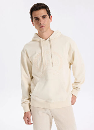 Guess Kapüşon Yaka Ekru Erkek Sweatshırt M5BQ21KCNY4-G1CV Tyler Erkek Sweats