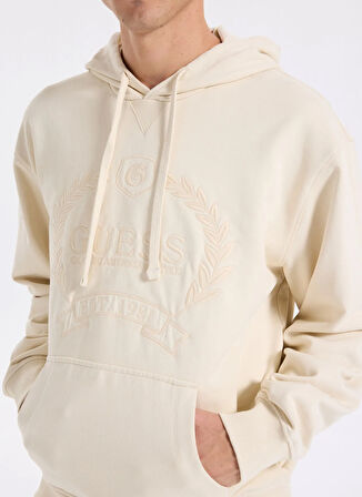 Guess Kapüşon Yaka Ekru Erkek Sweatshırt M5BQ21KCNY4-G1CV Tyler Erkek Sweats