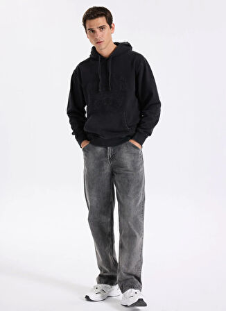 Guess Kapüşon Yaka Siyah Erkek Sweatshırt M5BQ21KCNY4-JTMU Tyler Erkek Sweats