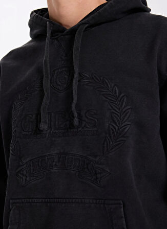 Guess Kapüşon Yaka Siyah Erkek Sweatshırt M5BQ21KCNY4-JTMU Tyler Erkek Sweats