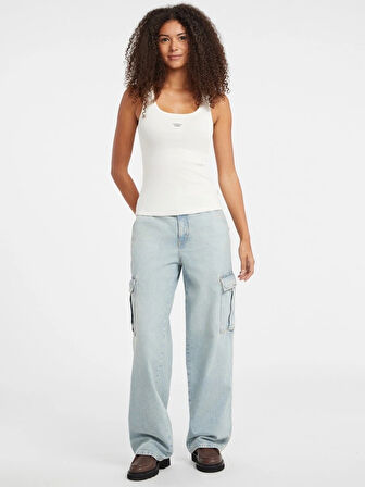 Guess Kadın Krem Top W5BP04KA0H1-G053