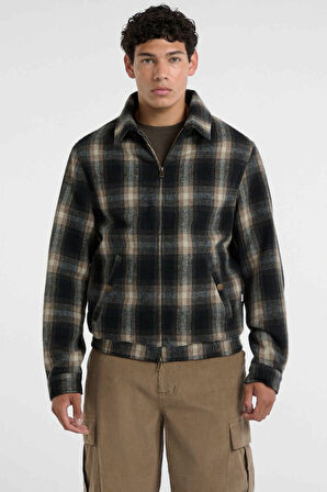 Erkek Yün Karışımlı Bomber Ceket - Çok Renkli | M