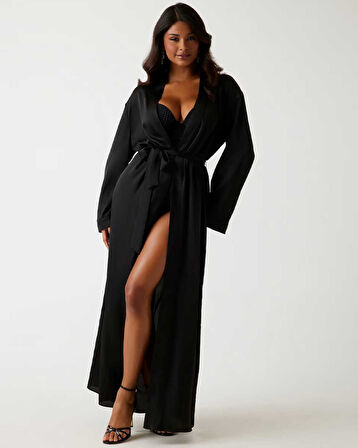 Guess Strass Kadın Uzun Kimono Sabahlık | S