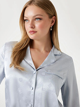 Guess Sylvie Kadın Mavi Pijama Seti O5BX05W4732-FBCW