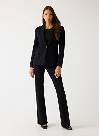 Guess Yüksek Bel Flare Siyah Kadın Pantolon Chrissy Kadın Flare Fit Pantolon