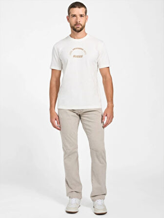 Guess Shiro Erkek Beyaz Aktif Regular Fit T-Shirt Z5BI05I3Z14-G018