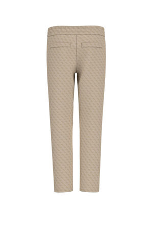 Erkek Parimo Regular Fit Monogram Desenli Aktif Eşofman Altı - Bej | XL