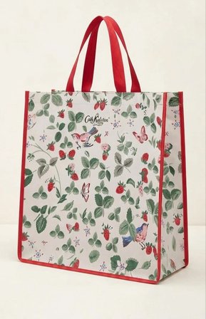 Cath Kidston Çilek Desenli Çok Amaçlı Alışveriş Çantası