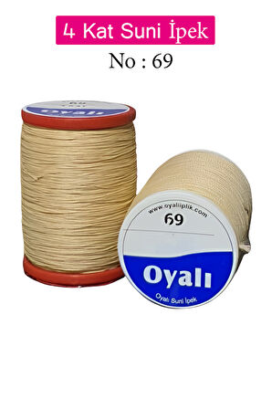 Oyalı 4 Kat Suni İpek İplik İğne Oyası Boncuk İpi Tığ Oyası No:69