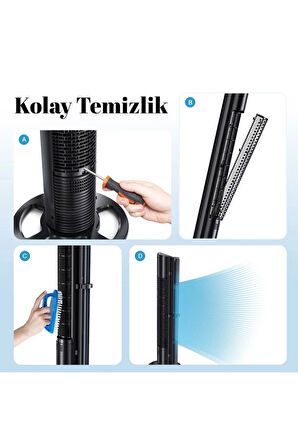 Dlc TF-K4001R 75 Watt Kumandalı Kule Tipi Vantilatör