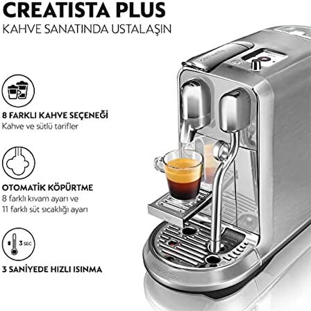 Nespresso J520 Creatista Plus Süt Çözümlü Kahve Makinesi Outlet