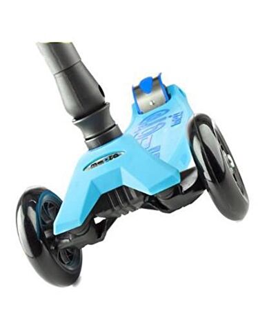 Micro Maxi Deluxe Katlanabilir Bright Blue Işıklı Scooter MMD092