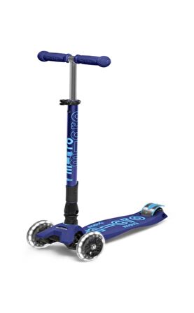 Micro Maxi Deluxe Navy Blue Mavi LED Işıklı Scooter-MCR.MMD099