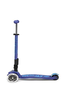 Micro Maxi Deluxe Navy Blue Mavi LED Işıklı Scooter-MCR.MMD099