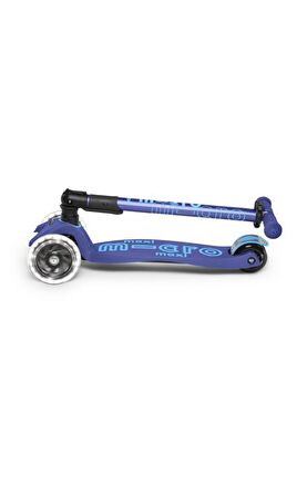 Micro Maxi Deluxe Navy Blue Mavi LED Işıklı Scooter-MCR.MMD099