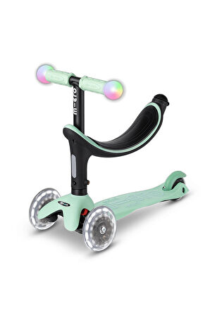 Micro Mini2Grow Deluxe Magic 3 Tekerlekli Scooter LED Mint