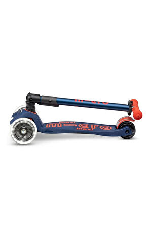 Maxi Micro Scooter Deluxe Foldable LED Navy