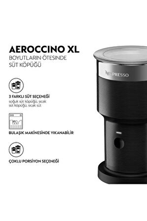 Aeroccino XL Süt Köpürtücü, Siyah