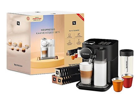 NESPRESSO F541 Kahve Köşesi Seti, Süt Çözümlü Espresso Kahve Makinesi Siyah